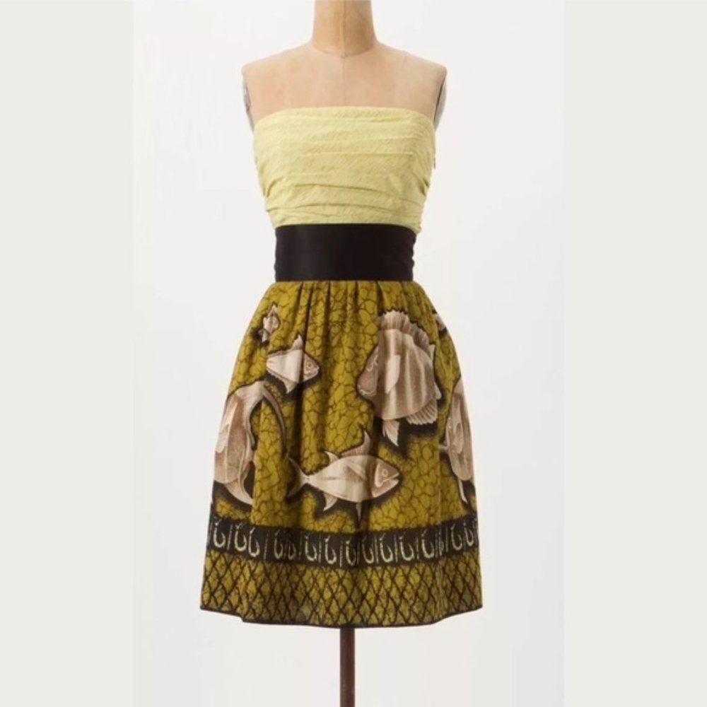 VANESSA VIRGINIA Baxter Bay Dress Fish Seaweed